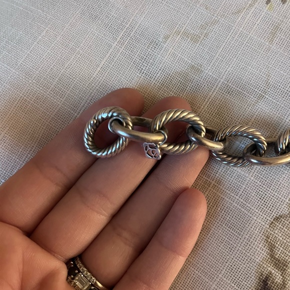 DAVID YURMAN Oval Link Chain Bracelet in Sterling Silver 17mm - Picture 2 of 6